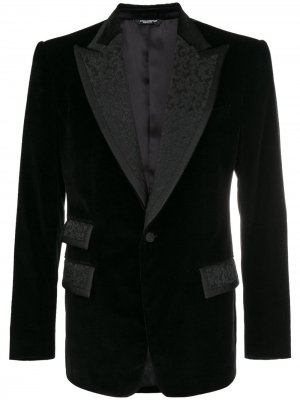 Formal embroidered blazer Dolce & Gabbana. Цвет: черный