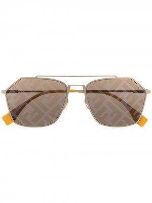 Солнцезащитные очки Eyeline FF Fendi Eyewear. Цвет: желтый