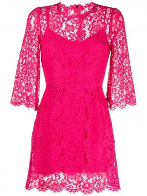 Кружевное коктейльное платье Dolce & Gabbana. Цвет: розовый