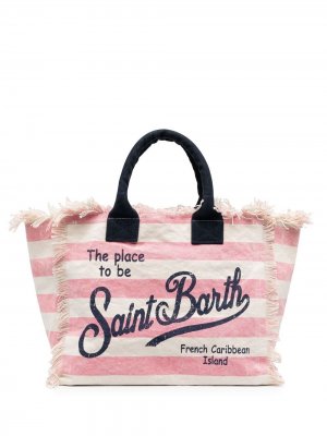 Пляжная сумка в полоску Mc2 Saint Barth. Цвет: нейтральные цвета