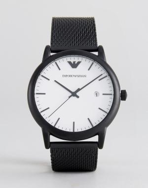 Черные часы 43 мм  AR11046 Emporio Armani. Цвет: черный