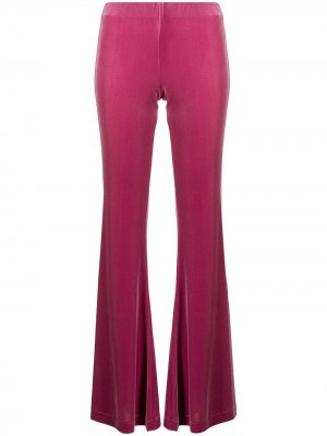 Расклешенные бархатные брюки Antonella Rizza. Цвет: розовый