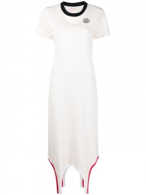 Платье-футболка с контрастной отделкой Marni. Цвет: нейтральные цвета