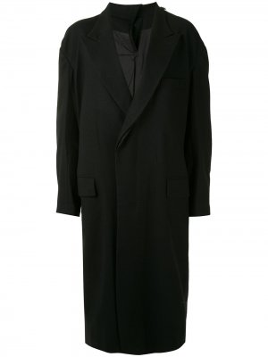 Ys пальто асимметричного кроя со вставками Y's. Цвет: черный