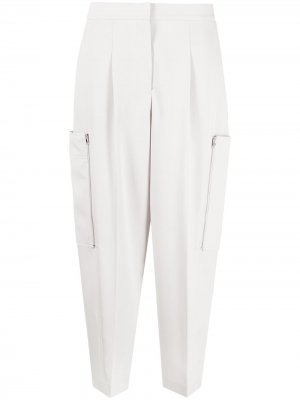 Укороченные брюки Liv с карманами Stella McCartney. Цвет: нейтральные цвета