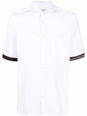 Рубашка с короткими рукавами и логотипом Alexander McQueen. Цвет: белый