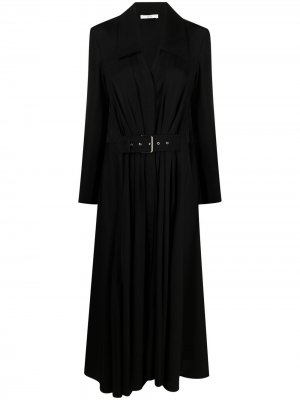 Платье-рубашка с поясом и складками Co. Цвет: черный