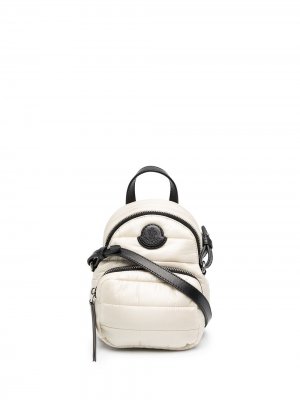 Мини-рюкзак с нашивкой-логотипом Moncler. Цвет: нейтральные цвета
