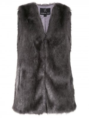 Меховой жилет Unreal Fur. Цвет: черный
