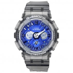 Женские часы  G-Shock полупрозрачные серые аналоговые цифровые кварцевые GMA-S120TB-8A 200M Casio