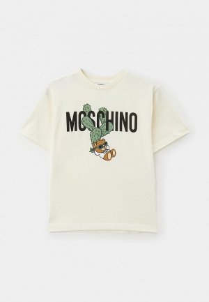 Футболка Moschino Kid. Цвет: бежевый