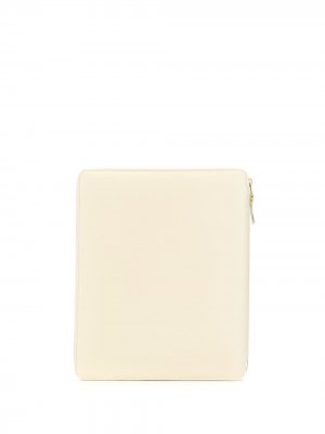 Чехол для ноутбука на молнии с несколькими отделениями Comme Des Garçons Wallet. Цвет: белый