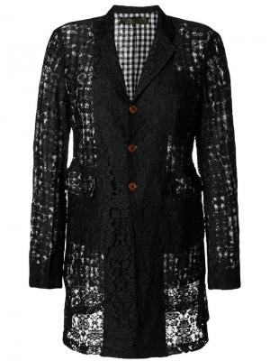 Кружевной пиджак Comme Des Garçons Pre-Owned. Цвет: черный