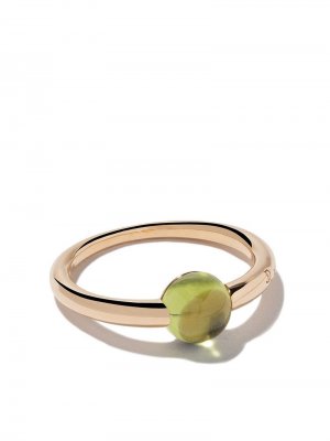 Кольцо Mama non из белого и розового золота с перидотом Pomellato. Цвет: green