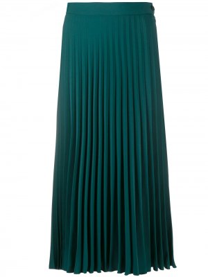 Плиссированная юбка миди MM6 Maison Margiela. Цвет: зеленый