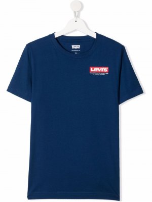 Levis Kids футболка с логотипом Levi's. Цвет: синий