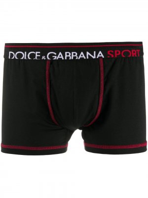Боксеры с логотипом на поясе Dolce & Gabbana. Цвет: золотистый