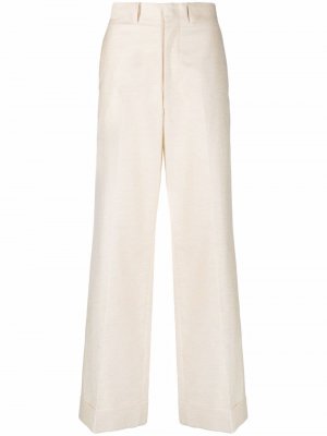 Расклешенные брюки с завышенной талией Junya Watanabe. Цвет: нейтральные цвета