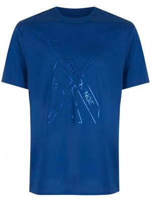Metallic-logo T-shirt Armani Exchange. Цвет: синий