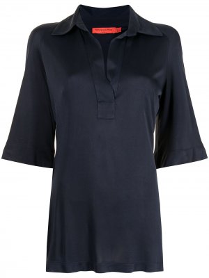 Длинная рубашка с короткими рукавами Manning Cartell. Цвет: синий