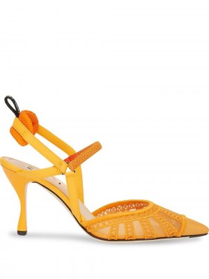 Туфли Colibri с ремешком на пятке Fendi. Цвет: оранжевый