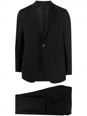 Костюм узкого кроя с однобортным пиджаком Gabriele Pasini. Цвет: черный