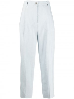 Прямые брюки со складками Acne Studios. Цвет: синий
