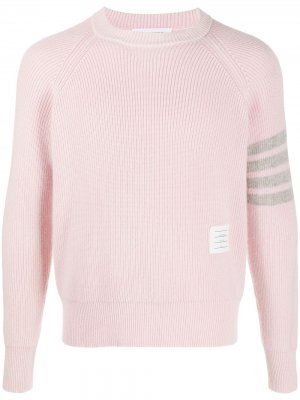 Пуловер с полосками 4-Bar Thom Browne. Цвет: розовый