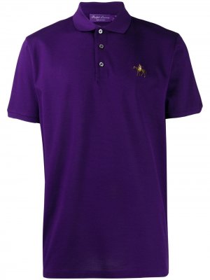 Рубашка-поло с короткими рукавами Ralph Lauren Purple Label. Цвет: фиолетовый