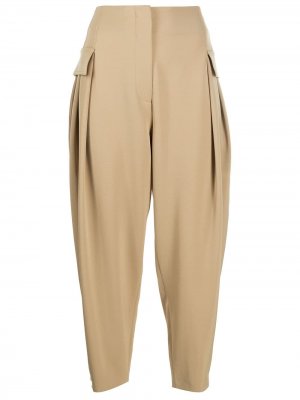 Укороченные зауженные брюки Stella McCartney. Цвет: коричневый