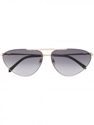 Солнцезащитные очки-авиаторы с затемненными линзами Zadig&Voltaire. Цвет: черный