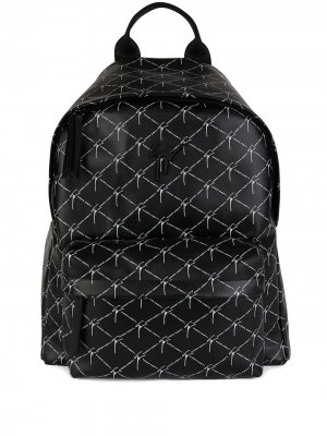 Рюкзак на молнии с логотипом Giuseppe Zanotti. Цвет: черный
