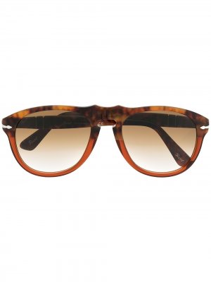 Солнцезащитные очки-авиаторы Persol. Цвет: коричневый