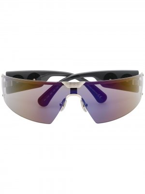 Массивные солнцезащитные очки Roberto Cavalli. Цвет: черный