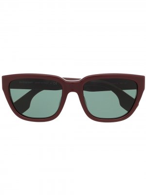 Солнцезащитные очки в квадратной оправе Burberry Eyewear. Цвет: красный
