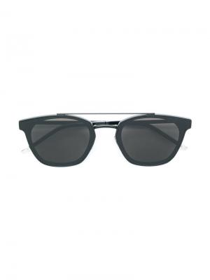 Солнцезащитные очки-авиаторы в квадратной оправе Saint Laurent Eyewear. Цвет: черный