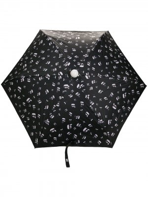 Зонт с принтом Karl Lagerfeld. Цвет: черный