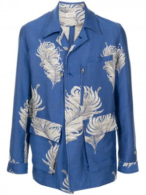 Пиджак с цветочной вышивкой Bed J.W. Ford. Цвет: синий