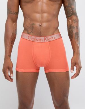Оранжевые боксеры-брифы Calvin Klein. Цвет: оранжевый
