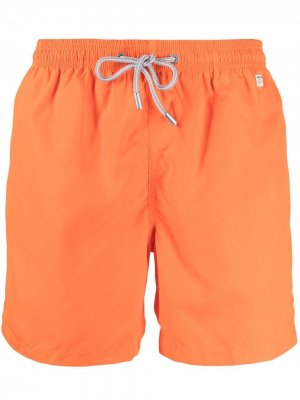 Плавки-шорты с нашивкой-логотипом Mc2 Saint Barth. Цвет: оранжевый