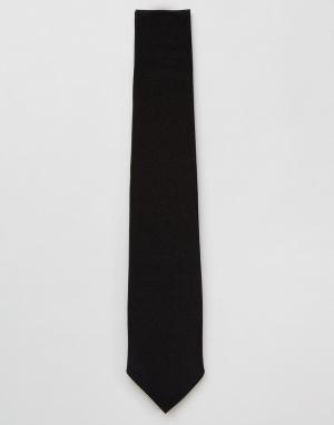 Черный галстук ASOS. Цвет: черный