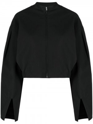 Укороченная куртка на молнии Jil Sander. Цвет: черный