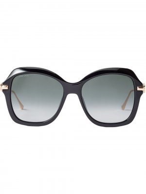 Солнцезащитные очки в квадратной оправе Jimmy Choo Eyewear. Цвет: серый