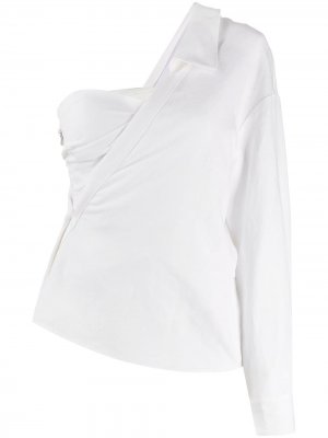 Блузка на одно плечо RtA. Цвет: белый