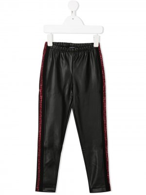 Декорированные брюки Monnalisa. Цвет: черный