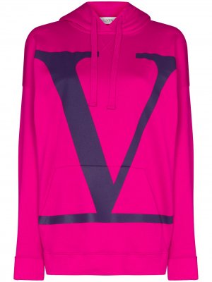 Худи оверсайз с логотипом Valentino. Цвет: розовый