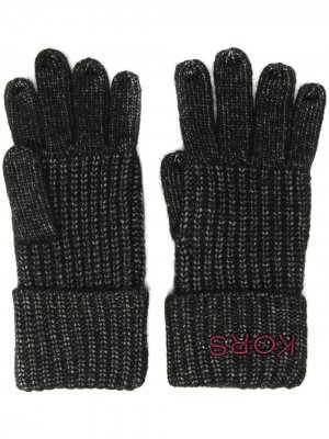 Вязаные перчатки Michael Kors. Цвет: черный