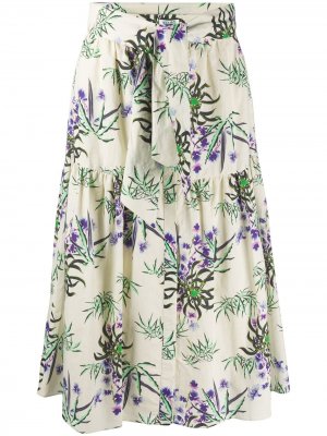 Расклешенная юбка с принтом Sea Lily Kenzo. Цвет: нейтральные цвета