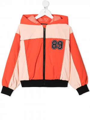 Куртка с вышитым логотипом Dkny Kids. Цвет: оранжевый