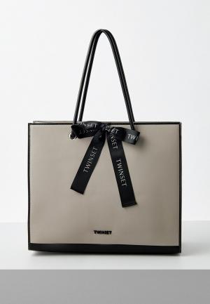 Сумка Twinset Milano. Цвет: серый